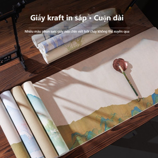 Giấy Cuộn Dài 10m Thư Pháp Batik Micro-Sprayed Lưới Vuông 2CM Chất Lượng，