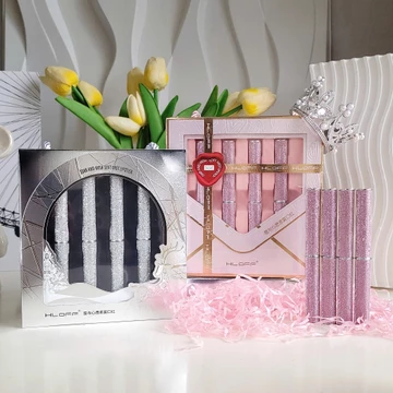 [ COMBO 2 SET ] SET SON QUÀ TẶNG son nội địa Trung 4 Heyxi HLOFF cây lâu trôi bền màu hộp sang trọng, Hộp 4 thỏi son Ti