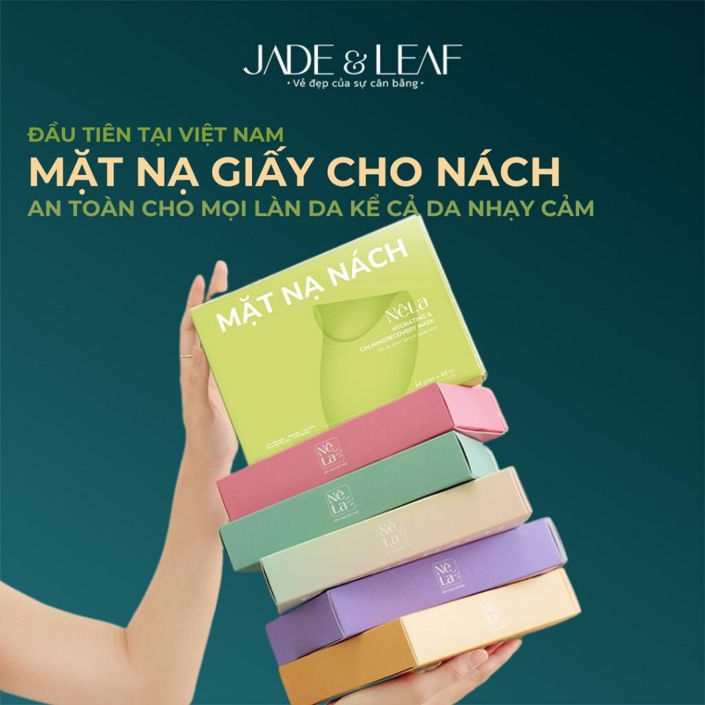 Mặt Nạ Nách Jade&Leaf Dạng Giấy, Dưỡng Trắng Giảm Thâm, Tẩy Tế Bào Chết Giảm Mùi Hôi Làm Dịu Da