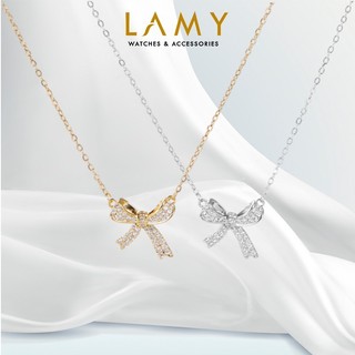 Bộ quà tặng "Ngọt Ngào" LAMY Dây chuyền nữ Bow Necklace Silver 6019 - Hộp 7016