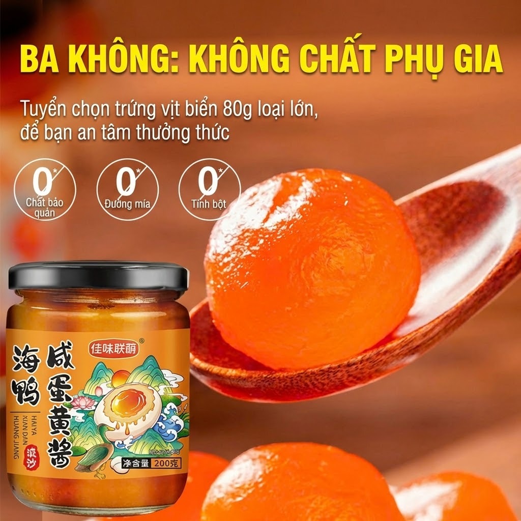 Sốt Trứng Muối Hoàng Kim Hũ 200g - Chiết Xuất Trứng Vịt Biển Thượng Hạng, Chấm Bánh Mì Siêu Béo Ngậy Luka Food