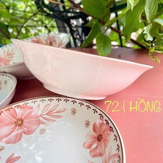 [Giá Xưởng] Combo 10 Chén Cơm Họa Tiết Hoa Dừa Hồng – Họa Tiết 4D Trang Nhã, Dùng Cho Bữa Ăn Gia Đình