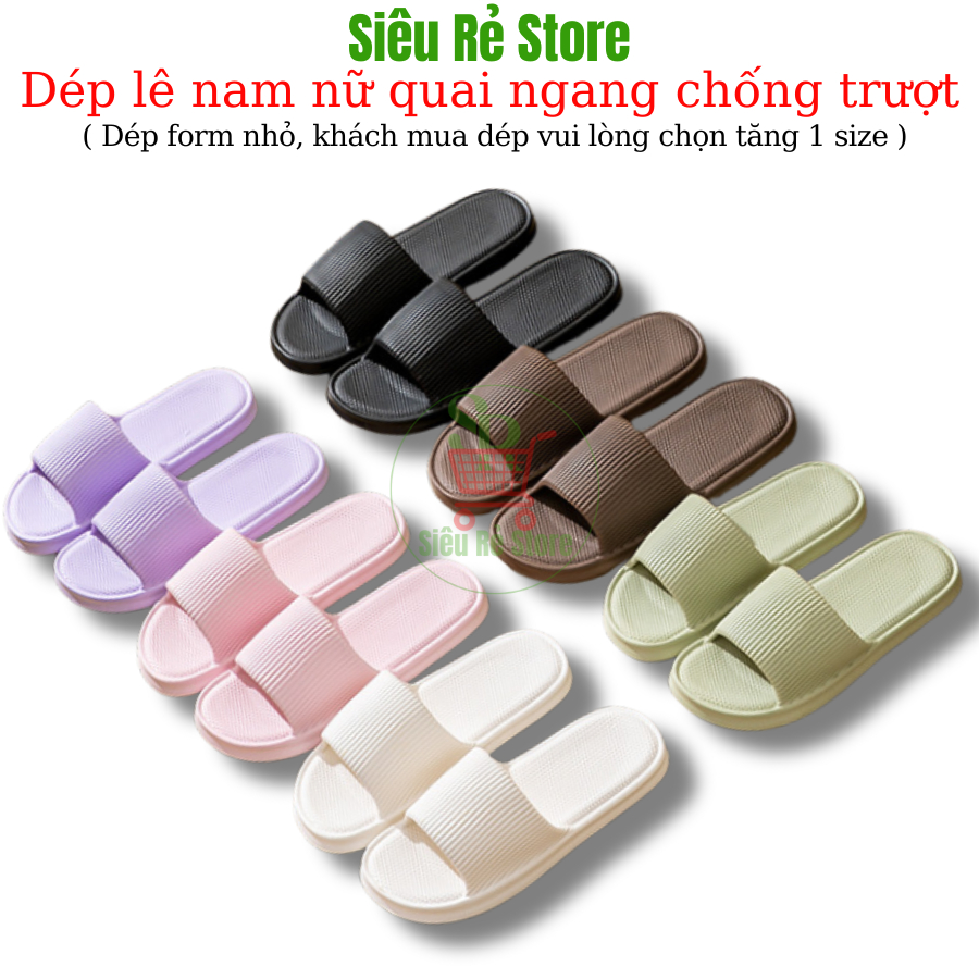 COMBO 2 Dép đi trong nhà nam nữ Siêu Rẻ Store Dép lê mang văn phòng du lịch dã ngoại chống trơn trượt giá rẻ