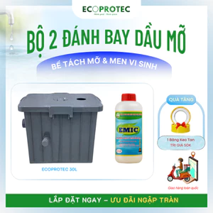 Bể Tách Dầu Mỡ Ecoprotec 30L Công Nghệ Nhật Bản Dành Cho Gia Đình, Chung Cư
