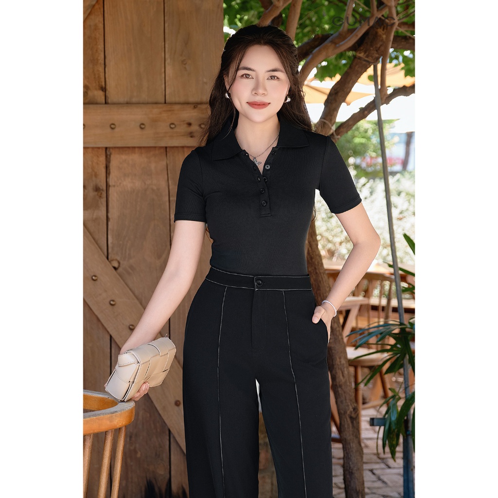 Áo Polo Nữ GUMAC Áo Thun Nữ Có Cổ Phom Slimfit Ôm Thun Mịn Co Giãn Nhiều Trẻ Trung PLF03002