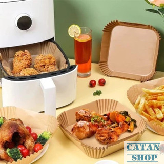 Set 50 Giấy Nến Lót Nồi Chiên Không Dầu Chịu Nhiệt, Thấm Dầu Hút Dầu Mỡ Không Dính An Toàn