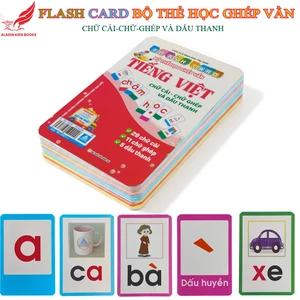 Flash Card Bộ Thẻ Ghép Vần Tiếng Việt – Chữ Cái, Chữ Ghép & Dấu Thanh | Thẻ Dày Cao Cấp