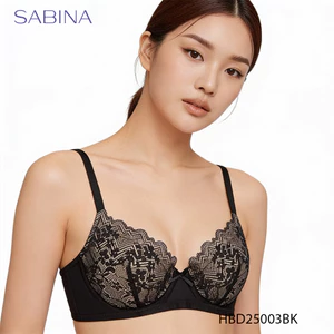 Áo Lót Có Gọng Mút Mỏng Phù Hợp Người Vòng 1 To Phối Ren Habpy Perfect Bra by Sabina HBD25003