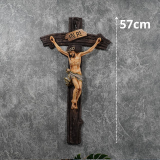 [Bộ 3 Tượng Thánh Gia Composite Cao Cấp] Đức Mẹ –Thánh Giuse 38cm & Chúa Chịu Nạn 57cm Sơn Nhiều Lớp