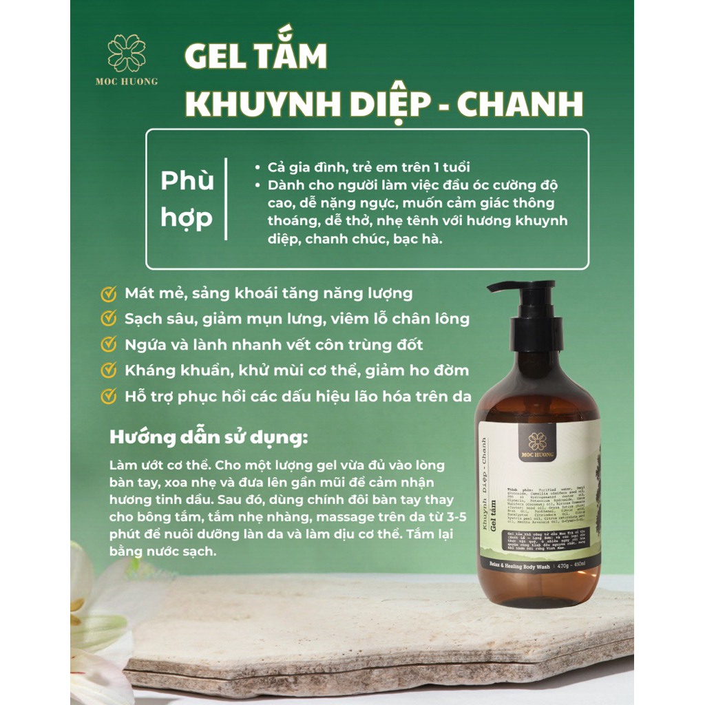 Gel Tắm Khuynh Diệp Chanh Mộc Hương