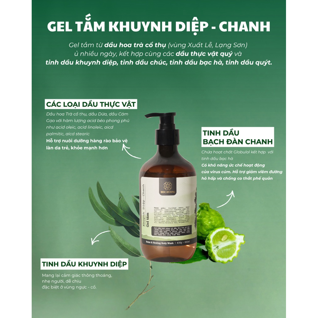 Gel Tắm Khuynh Diệp Chanh Mộc Hương