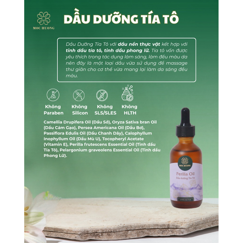 Dầu dưỡng Tía Tô Mộc Hương