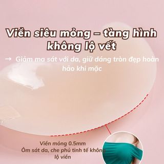 Miếng dán ngực keo silicon mỏng nhẹ tàng hình bám dính tốt gom quả nâng ngực gợi cảm DEVARI D0156