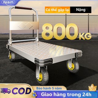 Xe đẩy hàng Xe Đẩy Gấp Gọn Thép Bánh xe chống ồn Gấp Gọn Tiện Lợi 4 bánh xe Tải Trọng 600kg