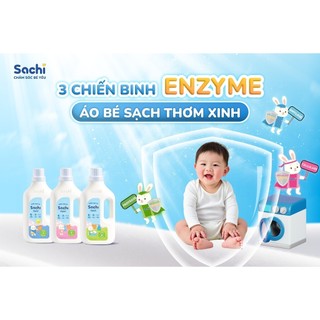Nước giặt xả Sachi Organic làm sạch vết bẩn, hương thơm dịu nhẹ, an toàn cho bé 280g/ 2kg