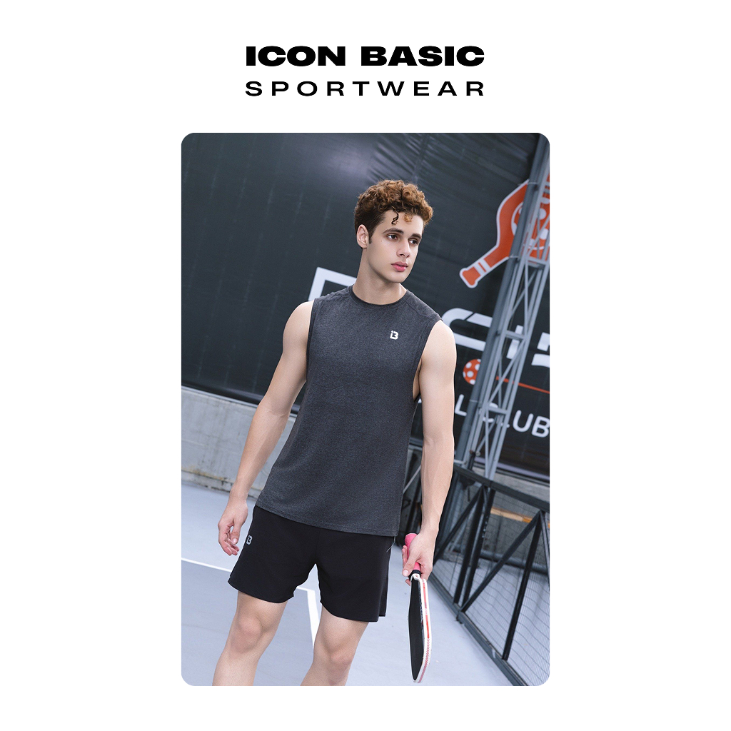B ICON SHORT  Quần nam thể thao 2 lớp lót- ICON BASIC Sportwear