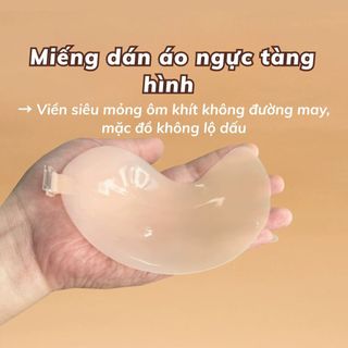 Miếng dán ngực keo silicon bám dính tốt mỏng nhẹ tệp da nâng đỡ ngực khóa cài trước tiện lợi D0156