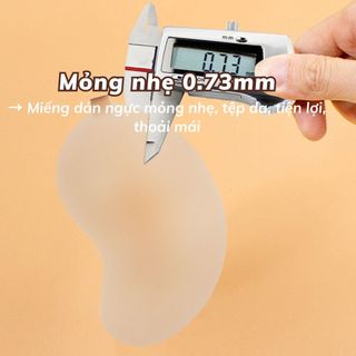 Miếng dán ngực keo silicon bám dính tốt mỏng nhẹ tệp da nâng đỡ ngực khóa cài trước tiện lợi D0156