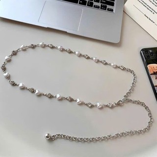 Dây nịt - Chain kim loại BL71 phối da PU trái tim dễ thương phong cách Hàn Quốc