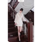Set Áo Dạ Sơ Mi Phối Ren Cao Phối, Chân Váy Chữ A Jolie Set Dự Tiệc, Mặc Tết, Hẹn Hò Tiểu Thư S1050 — ảnh 2