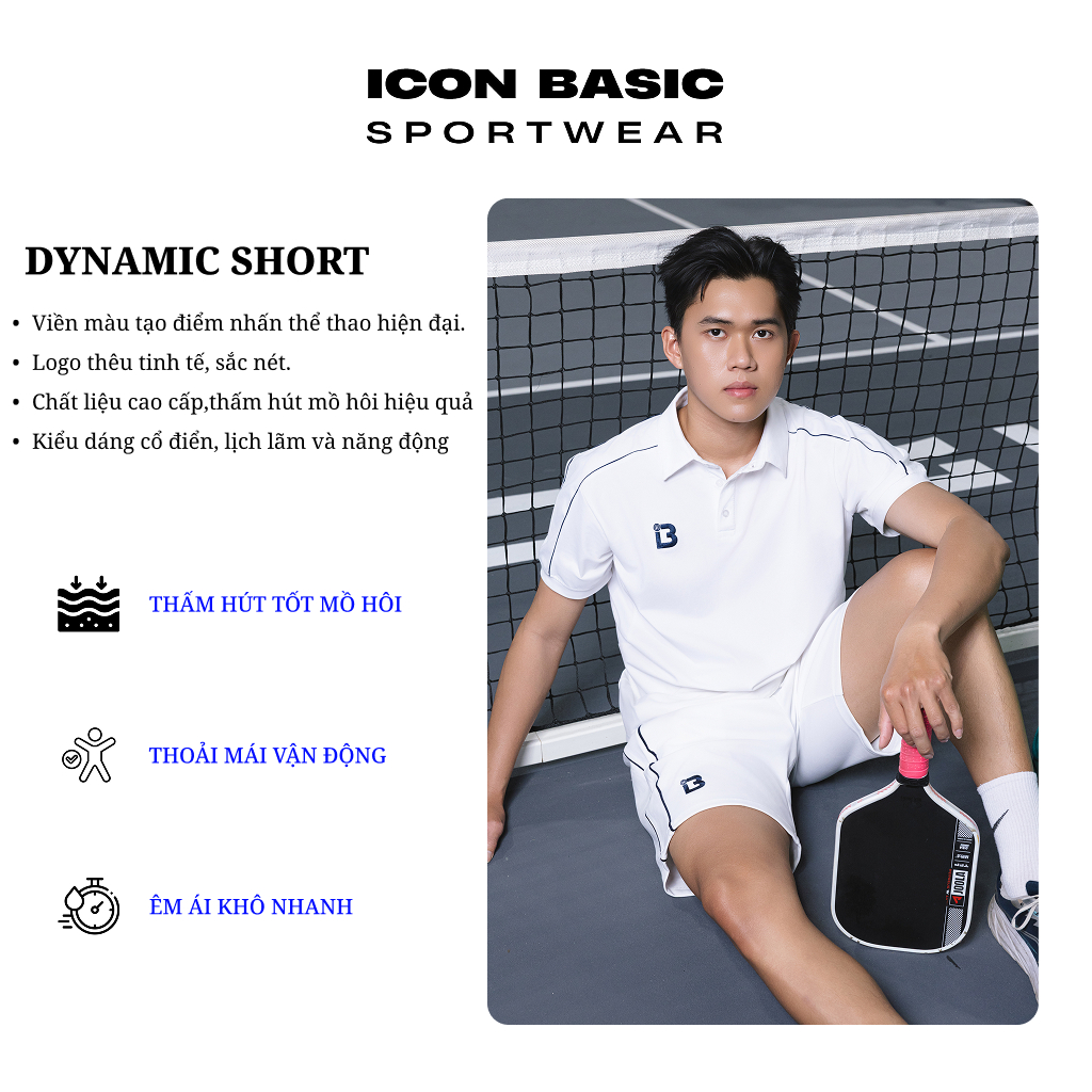 DYNAMIC SHORT Quần short nam thể thao thanh lịch - ICON BASIC Sportwear