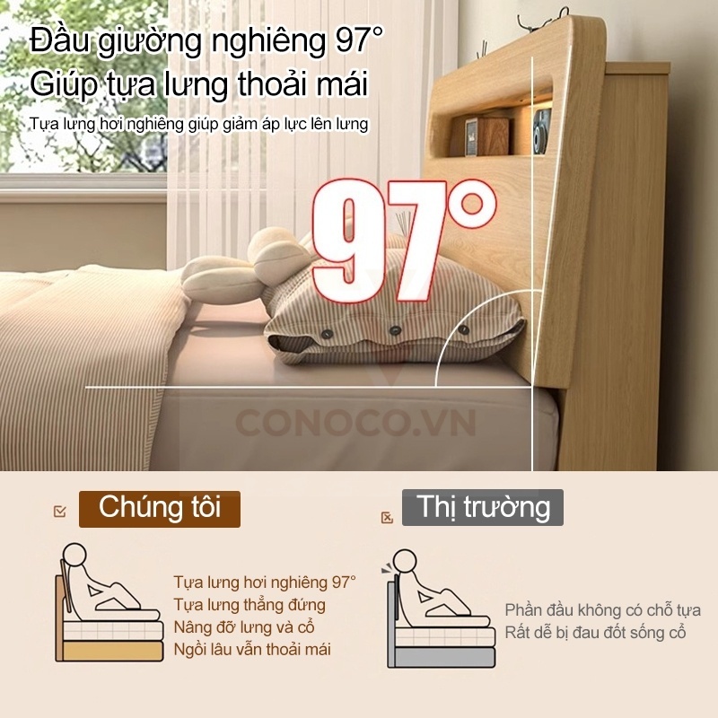 Giường Ngủ Gỗ Tự Nhiên Cao Cấp   BẢO HÀNH 12 THÁNG Decor Phòng Ngủ Hiện Chắc Chắn Chắc Chắn