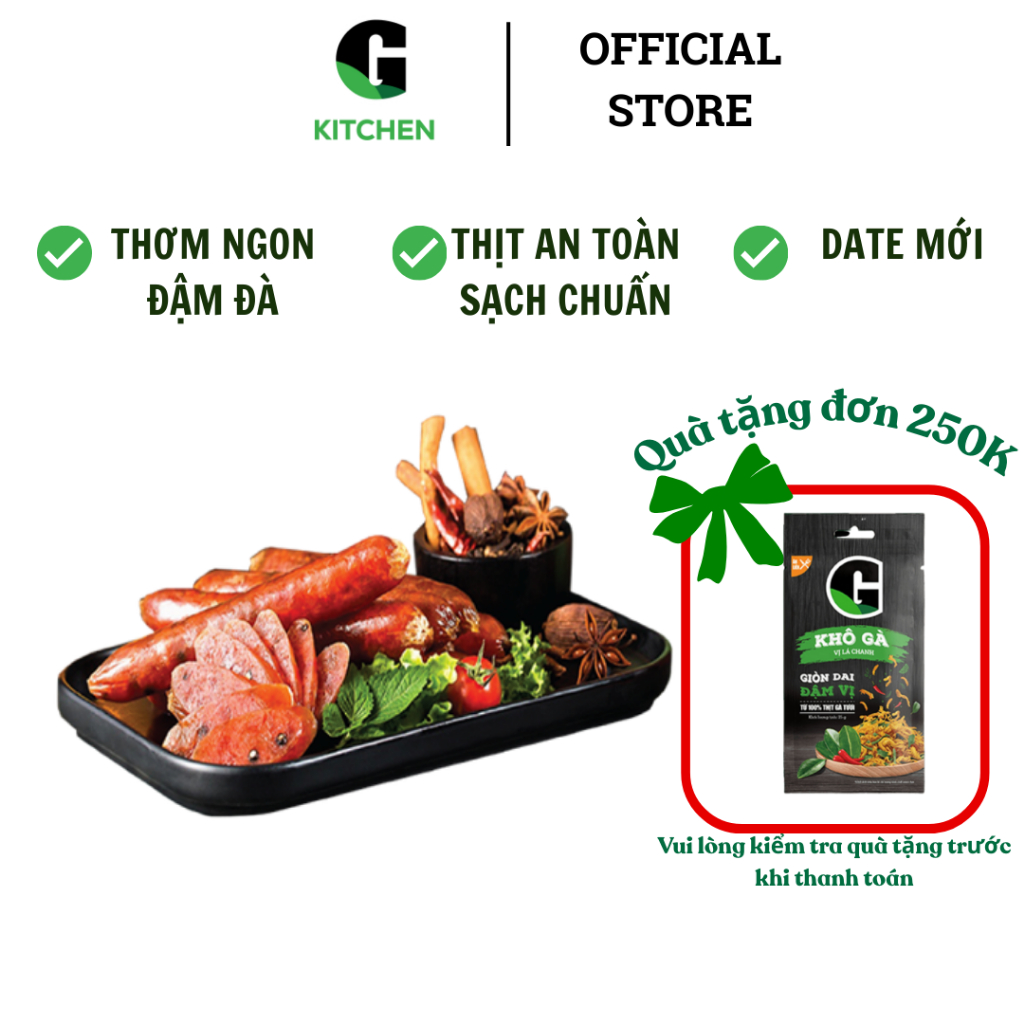 [Gía Sốc] Combo 3 Hộp Lạp xưởng Mai Quế Lộ G Kitchen 500g/200g [Giao toàn quốc HCM]