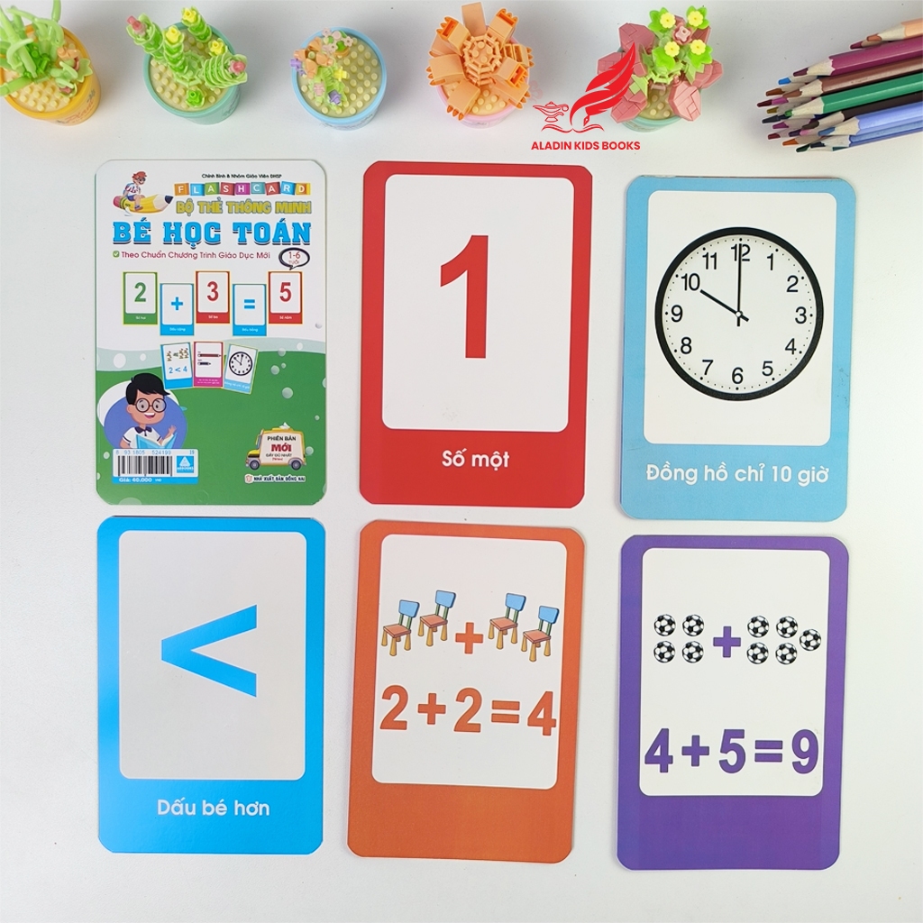 Flash Card Bé Học Toán Thông Minh – Theo Chuẩn Chương Trình Giáo Dục Mới | Thẻ Dày Cao Cấp