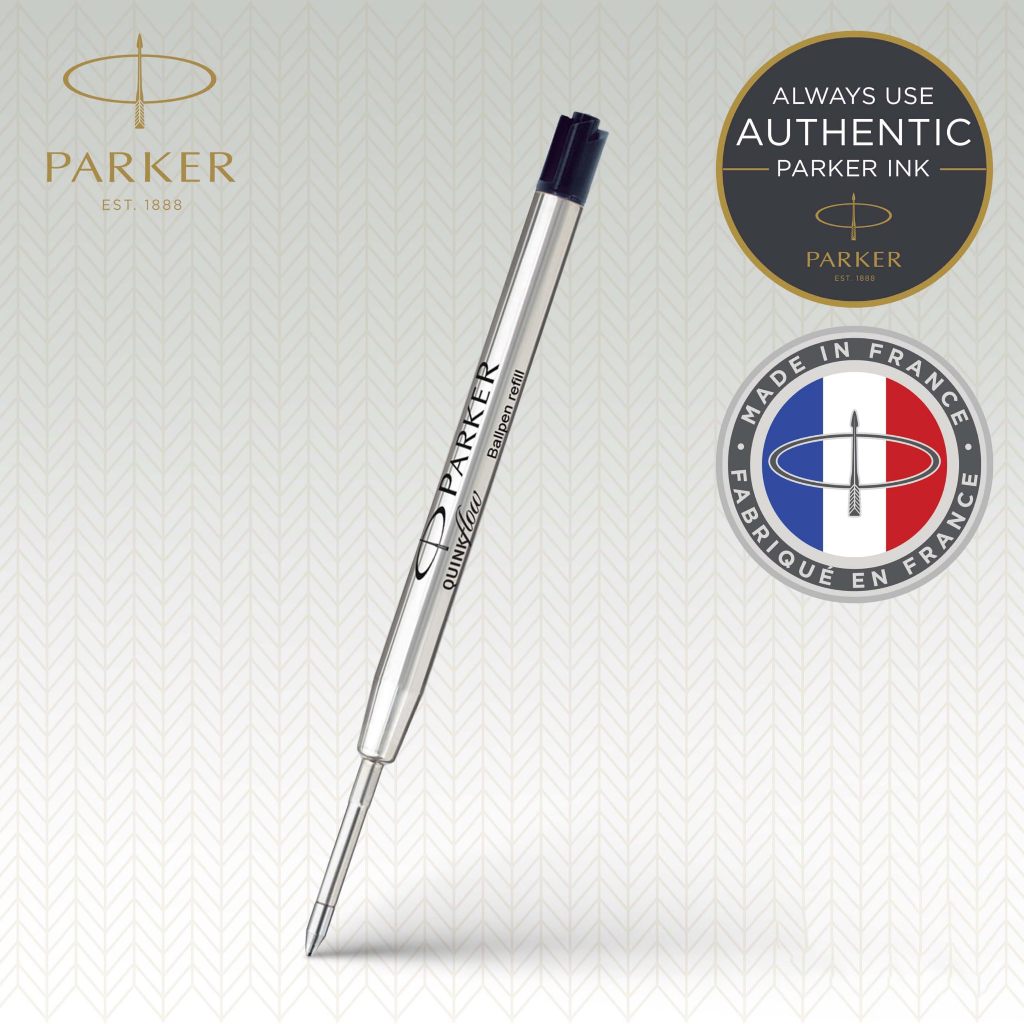PARKER QUINK Ballpoint Pen Refill/Ngòi lớn 1.2mm/Broad/Ruột bút bi chính hãng/Đen Xanh/G2
