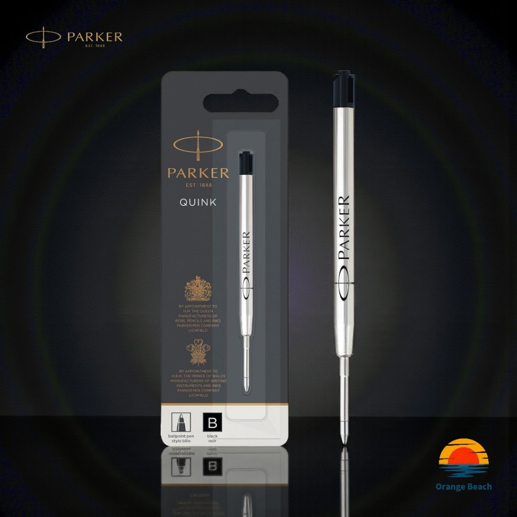 PARKER QUINK Ballpoint Pen Refill/Ngòi lớn 1.2mm/Broad/Ruột bút bi chính hãng/Đen Xanh/G2
