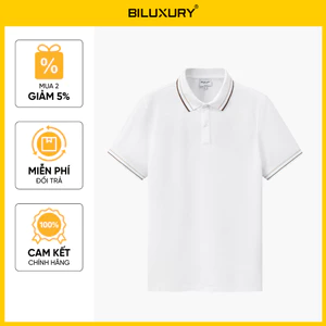 Áo Polo Trắng Thiết Kế Basic 9APCT046TRK Biluxury Thoáng Mát Bền Màu