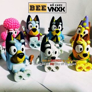 Set 10 mô hình đồ chơi nhân vật BLUEY cùng gia đình và những người bạn xuất dư, lỗi xước sơn - BEE VNXK