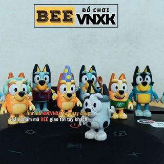 Set 10 mô hình đồ chơi nhân vật BLUEY cùng gia đình và những người bạn xuất dư, lỗi xước sơn - BEE VNXK