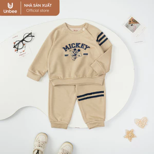 Bộ quần áo thu đông bé trai Unbee chất liệu nỉ 2 da cao cấp - Set đồ thể thao cho bé mùa đông