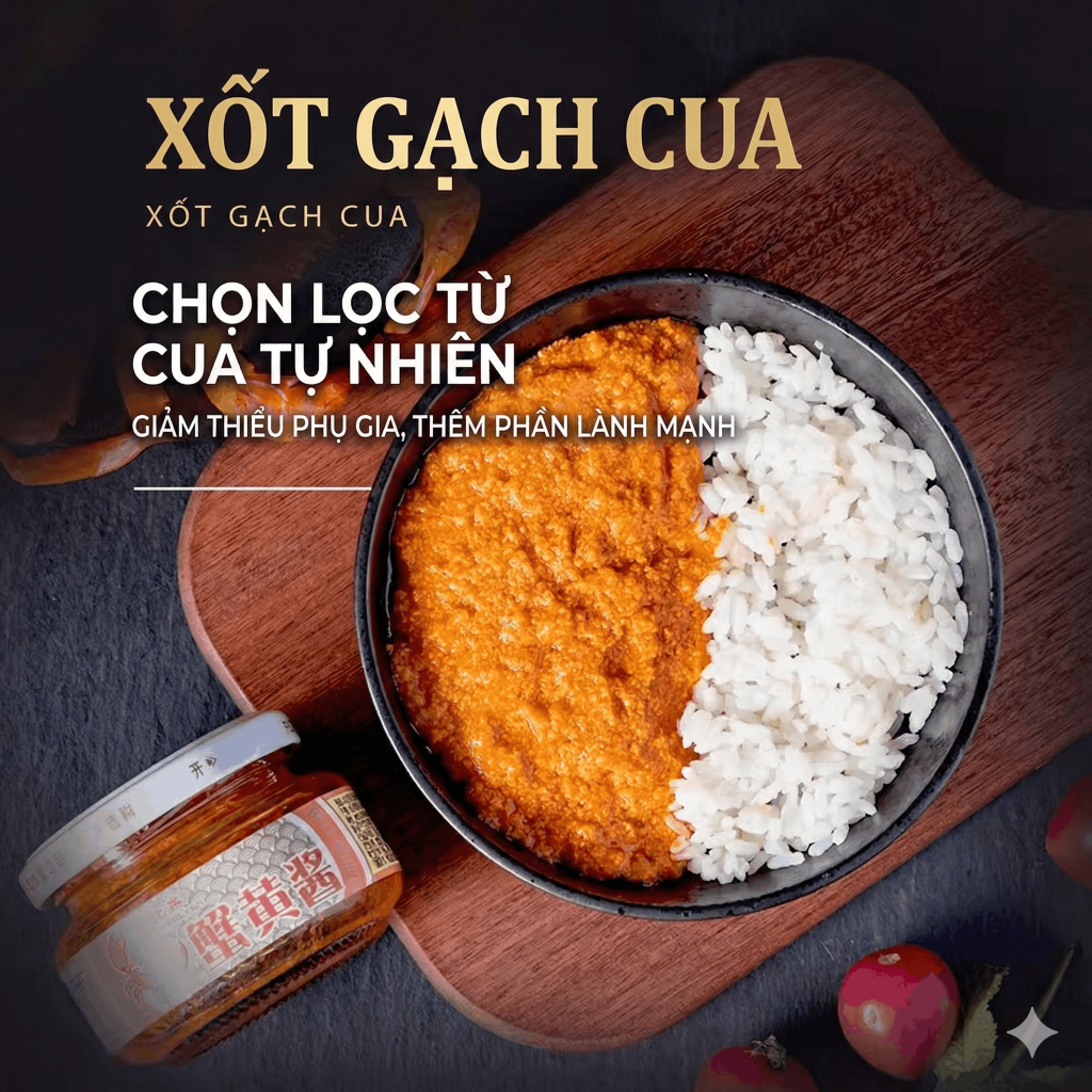 Sốt Cua Gạch Gu Xiang 102g Cao Cấp - Sốt Trộn Cơm, Chấm Hải Sản, Nấu Bún Riêu Đậm Đà Béo Ngậy Luka Food