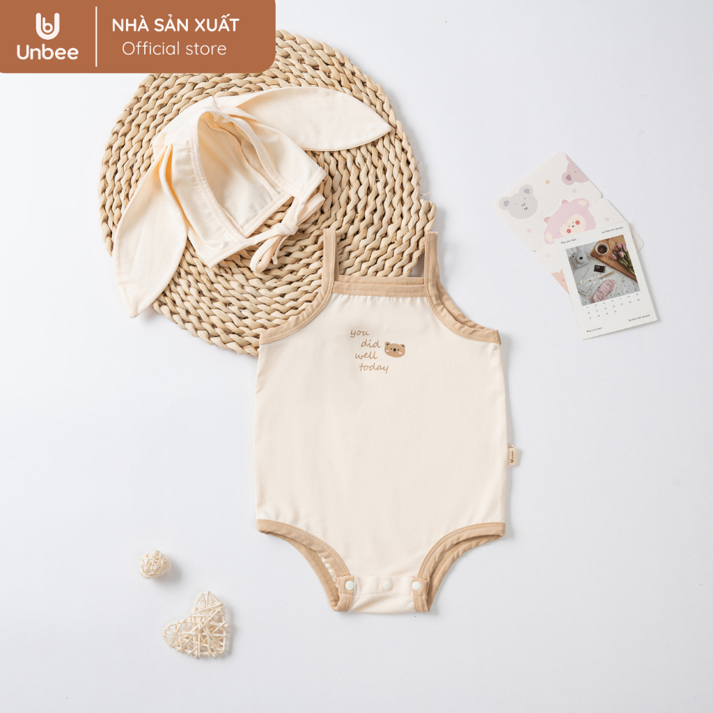 Body chip 2 dây tặng kèm mũ Unbee size 3M-12M QA220