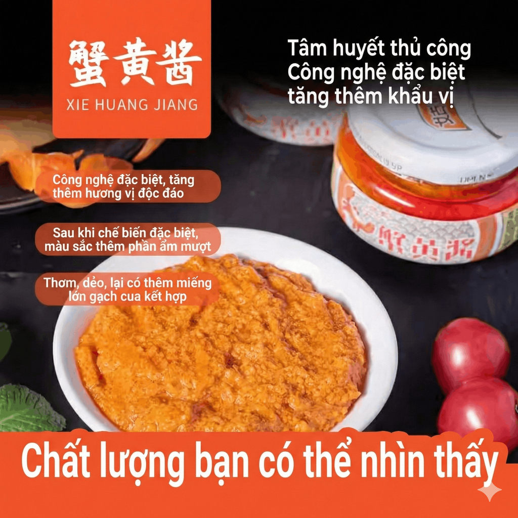 Sốt Cua Gạch Gu Xiang 102g Cao Cấp - Sốt Trộn Cơm, Chấm Hải Sản, Nấu Bún Riêu Đậm Đà Béo Ngậy Luka Food
