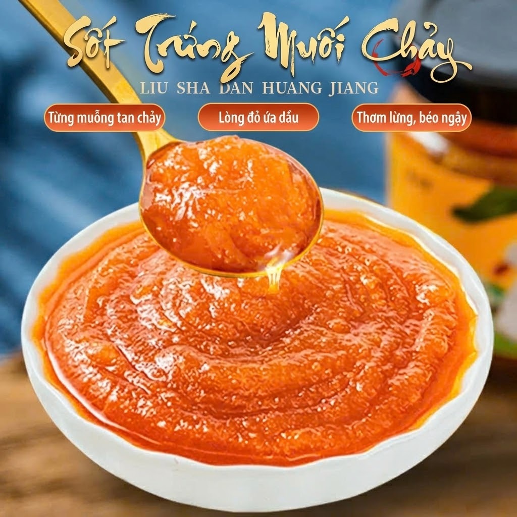 Sốt Kim Sa Trứng Muối Chảy 80g Liu Sha - Vị Béo Ngậy Tan Chảy, Không Tanh, Sánh Mịn Chấm Bánh Mì, Làm Bánh Luka Food