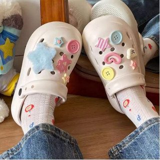 Dép sục nữ đế cao 4cm đế bằng kèm charm NSL kiểu sandal quai hậu dễ thương CS-240 Mita