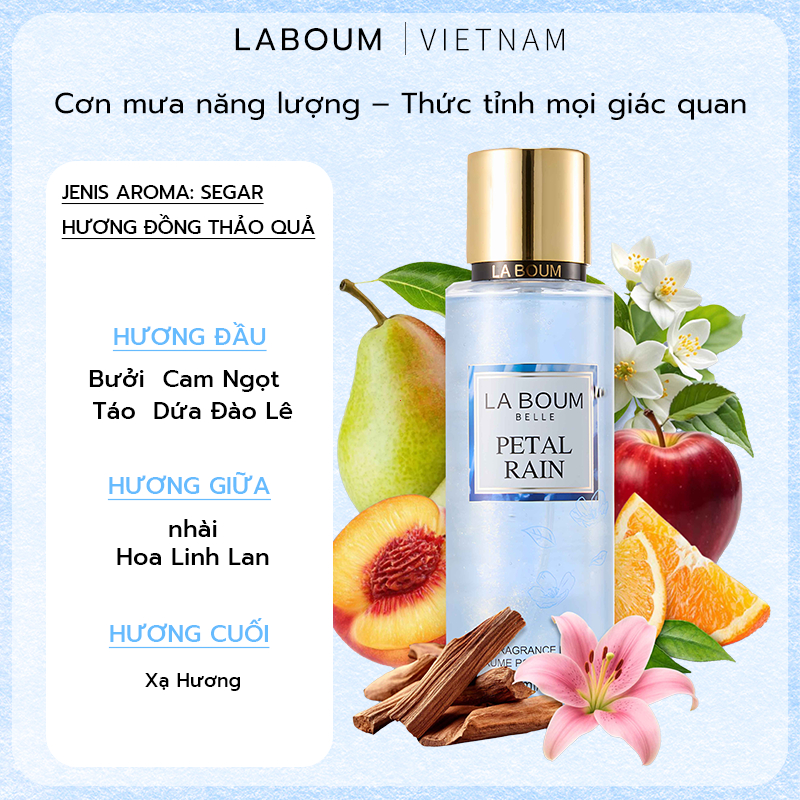 【CÓ ÁNH NHŨ】Body Mist Xịt Thơm Toàn Thân 250ml Hương Thơm Dịu Nhẹ, Lưu Hương Lâu & Ánh Nhũ Lấp Lánh Cho Da