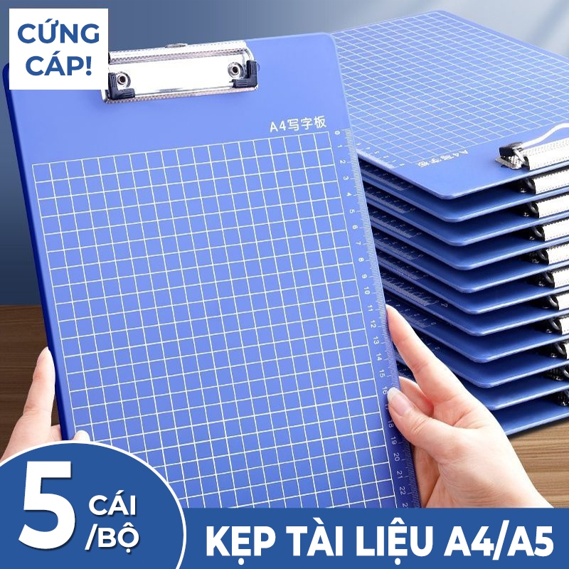 Kẹp tài liệu đa năng cho học sinh và dân văn phòng, kẹp hồ sơ A4/A5 bằng bìa cứng dày dặn