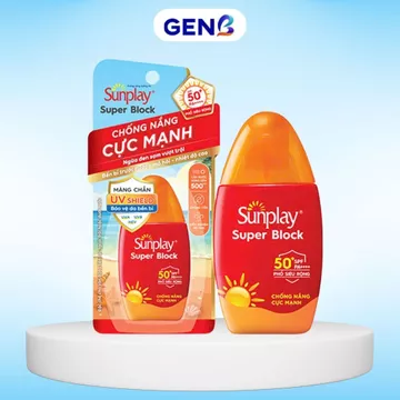 Kem Chống Nắng Sunplay Sunplay Super Block spf50 CHÍNH HÃNG Sữa Kcn Cho Da Mặt Và Toàn Thân Rohto Nhật Bản Mỹ Phẩm GENB