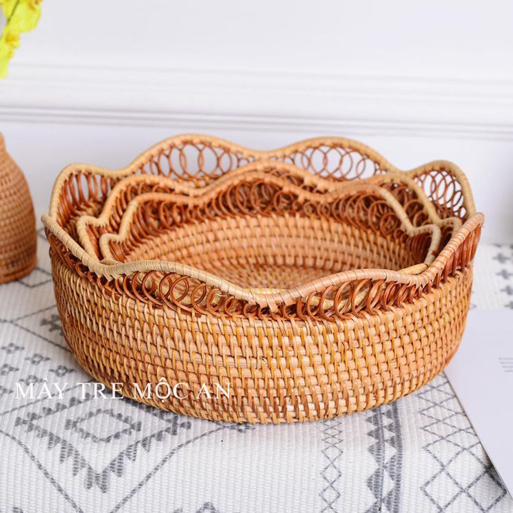 Khay Mây, Giỏ Mây Tre Đan Đa Năng Trang Trí Tết, Cưới Hỏi, Decor Nhà – Mây Tre Mộc An