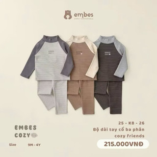 Bộ dài tay embes lẻ sz sale cho bé 9-4y