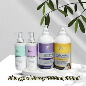 Dầu gội xả Darcy hương nước hoa ngọt dịu phục hồi tóc xơ rối chai 2000ml, 800ml