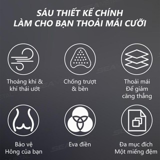 SEAMETAL Đệm Ghế Xe Máy 3D Thoải Mái Ghế Không Khí Đệm Cách Nhiệt Thoáng Khí EVA Chống Thấm Nước Chống Sốc Miếng Lót