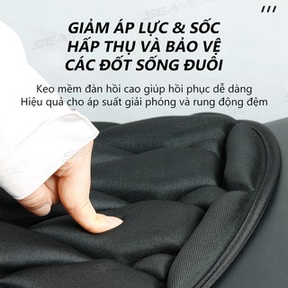 SEAMETAL Đệm Ghế Xe Máy 3D Thoải Mái Ghế Không Khí Đệm Cách Nhiệt Thoáng Khí EVA Chống Thấm Nước Chống Sốc Miếng Lót
