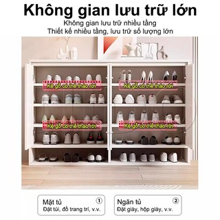 Nido Tủ Giày Nhiều Ngăn HOT Thiết Kế Thông Minh 4 Cánh Chất Liệu MDF Cao Cấp Gọn Nhẹ Hiện Đại