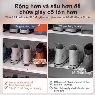 Nido Tủ Giày Nhiều Ngăn HOT Thiết Kế Thông Minh 4 Cánh Chất Liệu MDF Cao Cấp Gọn Nhẹ Hiện Đại