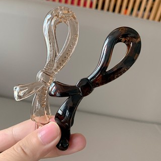 Kẹp tóc màu sắc mới Hàn Quốc cỡ lớn duyên dáng ngọc trai chuối đuôi ngựa kẹp phụ kiện phụ nữ